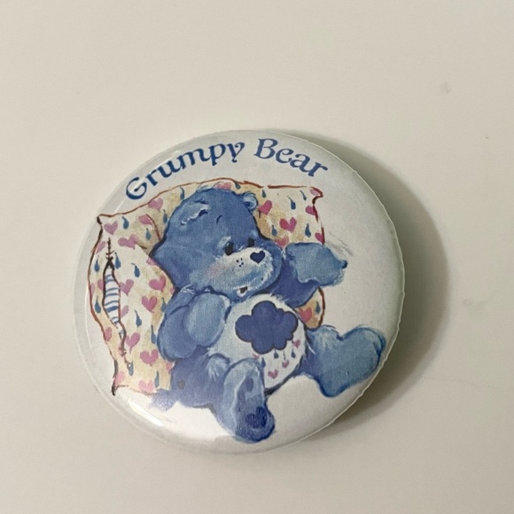 Vintage 2001 Care Bears Grumpy Bear Button Pin - Picture 2 of 9